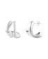 ფოტო #3 პროდუქტის Silver Chunky Hoop Earrings