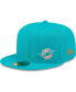 Фото #4 товара Men's Aqua Miami Dolphins Flawless 59FIFTY Fitted Hat