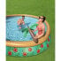 Schneller oberirdischer Pool? Durchmesser 457 x 84 cm mit Patronenfilter und integriertem Brunnen, Blumendekor
