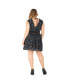 Фото #3 товара Plus Size Faux Wrap Sleeveless Empire Waist Midi Dress