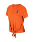 Фото #2 товара Women's Orange Distressed Syracuse Orange Finalists Tie-Front T-shirt