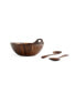 Portables Wood Salad Bowl with Servers 3 Piece Set