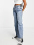 Only – Juicy – Jeans in mittelblauer Waschung mit niedrigem Bund und weitem Bein