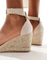 Фото #2 товара Truffle Collection wide fit jute wedge heeled espadrille in beige