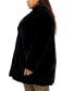 Фото #3 товара Juniors Trendy Plus Size Faux-Fur Coat