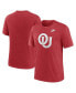 ფოტო #1 პროდუქტის Men's Heather Crimson Oklahoma Sooners Blitz Evergreen Legacy Primary Tri-Blend T-Shirt