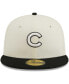 Фото #3 товара Men's Stone, Black Chicago Cubs Chrome 59FIFTY Fitted Hat
