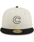 Men's Stone, Black Chicago Cubs Chrome 59FIFTY Fitted Hat