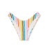 Juniors' Ribbed High Leg Scoop Bikini Bottom - Xhilaration™ Multi Stripe size M