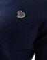 PS Paul Smith zebra logo roll neck jumper in navy