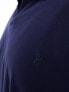 Фото #5 товара Polo Ralph Lauren Big & Tall logo pocket johnny collar pique polo in navy