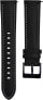 Leather strap with stitching - Black