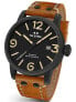 Фото #2 товара Мужские наручные часы с коричневым кожаным ремешком TW Steel MS32 Maverick 48mm 10 ATM