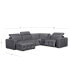 Фото #13 товара CLOSEOUT! Haigan 5-Pc. Leather Chaise Sectional Sofa with 2 Power Recliners, Created for Macy's