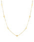 ფოტო #1 პროდუქტის Heart Station 18" Collar Necklace in 14k Gold