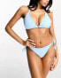 Peek & Beau Fuller Bust Exclusive mix & match scallop triangle bikini top in pastel blue