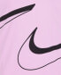 ფოტო #14 პროდუქტის Little Girls Dri-FIT Swoosh Logo Short Sleeve Tee and Printed Shorts Set