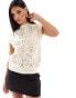 River Island crochet vest in cream Бежевый, M - EU 40-42 - фото #1