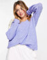 Vero Moda lightweight v neck jumper in lilac