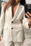 Fitted blazer with shoulder pads