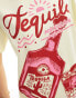 ASOS DESIGN regular t-shirt with tequila graphic in yellow