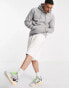 adidas Originals Trefoil Essentials Tall logo hoodie in grey