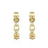 Фото #2 товара 14k Gold Plated Sterling Silver Modern Chain Link C-Hoop Earrings