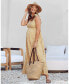 ფოტო #2 პროდუქტის Maternity Ruffled Maxi Dress in Yellow Animal Print