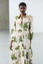 Фото #3 товара Платье из ткани с цветочным принтом — zw collection ZARA