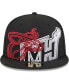 Men's Black Miami Heat Game Day Hollow Logo Mashup 59FIFTY Fitted Hat