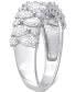 ფოტო #3 პროდუქტის Diamond Pear & Round Semi-Eternity Cluster Ring (2 ct. t.w.) in 14k White Gold