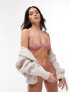 Фото #1 товара Topshop Mya flower lace underwire bra in pink