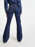 Фото #7 товара River Island high rise flared jeans in blue