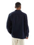 Selected Homme linen mix overshirt in navy