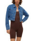 ფოტო #3 პროდუქტის Women's Ruby Cropped Printed Denim Jacket