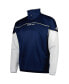 Фото #3 товара Men's Navy GA Tech Yellow Jackets AEROREADY Knit Quarter-Snap Jacket