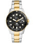 ფოტო #1 პროდუქტის Men's Blue Dive Three-Hand Date Two-Tone Stainless Steel Watch 42mm