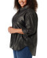 Фото #3 товара Plus Size Metallic-Threaded Amanda Button-Down Collared Shirt