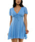 ფოტო #1 პროდუქტის Juniors' Micro-Dot Mini Dress