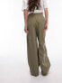 Фото #9 товара Topshop pull on wide leg trouser in khaki