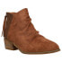 Corkys Sis Round Toe Chelsea Booties Womens Brown Casual Boots 80-9996-BRWN