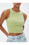 Basic Crop Atlet Halter Yaka Fitilli