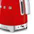 SMEG electric kettle KLF04RDEU (Red) - 1.7 L - 2400 W - Red - Plastic - Stainless steel - Adjustable thermostat - Water level indicator