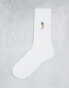 Фото #1 товара ASOS DESIGN sock with chilli artwork in white