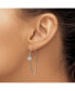 ფოტო #2 პროდუქტის Stainless Steel Polished CZ Threader Earrings