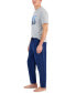 ფოტო #3 პროდუქტის Men's 2-Pc. Best Dad Graphic T-Shirt & Stripe Pajama Pants Set, Created for Macy's