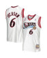 ფოტო #2 პროდუქტის Men's Allen Iverson White Eastern Conference Hardwood Classics 2002 NBA All-Star Game Authentic Jersey