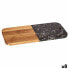 Фото #1 товара Разделочная доска из черного мрамора и древесины акации 18 x 1,5 x 38 см (8 штук) Kinvara
