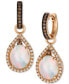 ფოტო #1 პროდუქტის Chocolatier® Neopolitan Opal™ (2-3/8 ct. t.w.) and Diamond (5/8 ct. t.w.) Drop Earrings in 14K Rose Gold