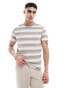 ASOS DESIGN relaxed t-shirt in neutral stripe